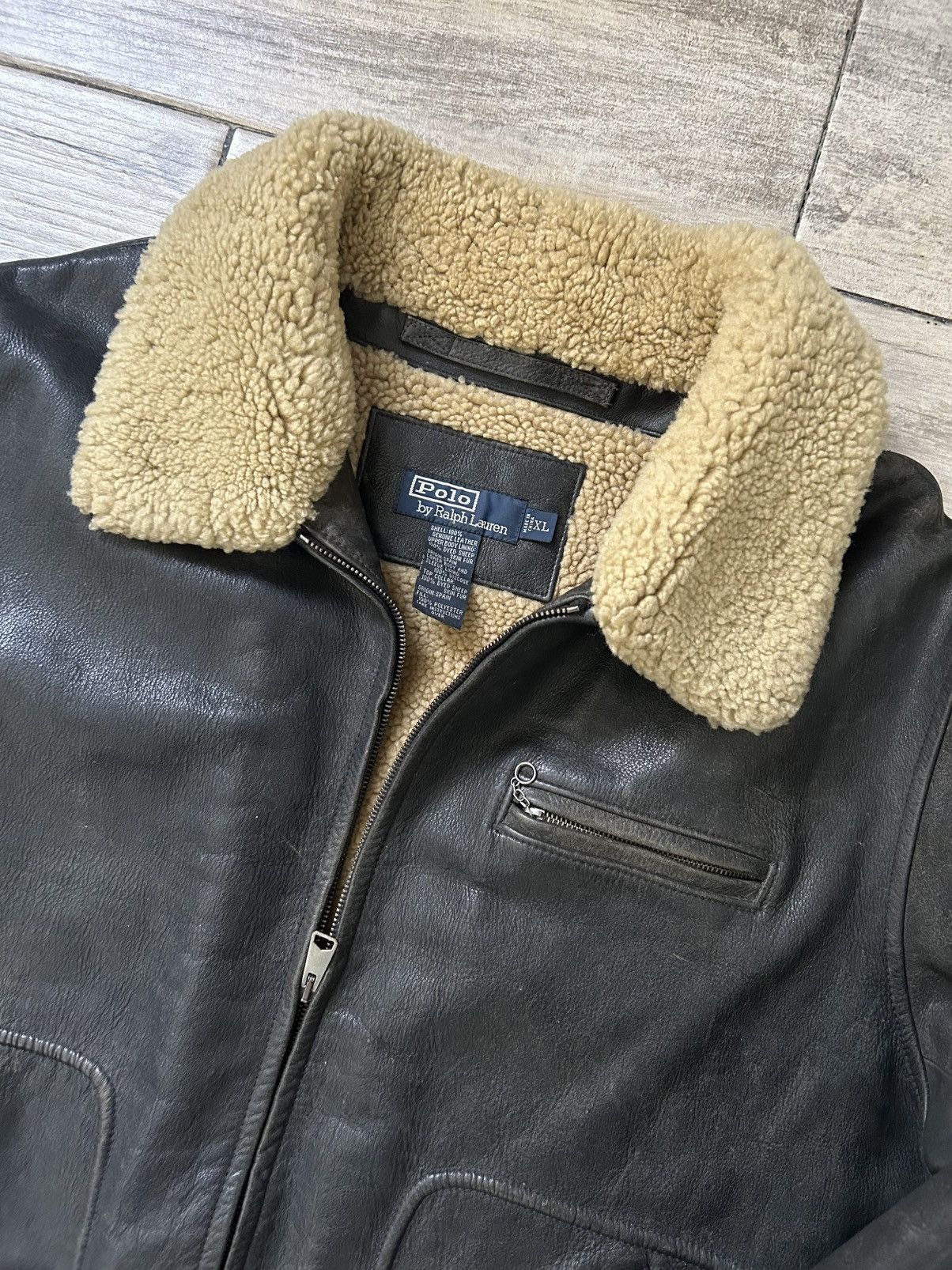 Polo Ralph Lauren Vintage Polo Ralph Lauren Leather Jacket Size US XL / EU 56 / 4 - 4 Thumbnail