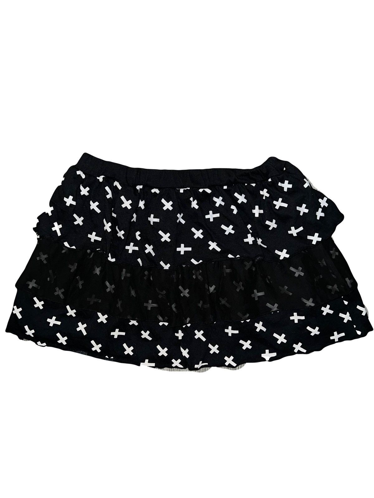 Japanese Brand Multi Cross Punk Layer mini skirt ➕🖤 Size 27" / US 4 / IT 40 - 2 Thumbnail