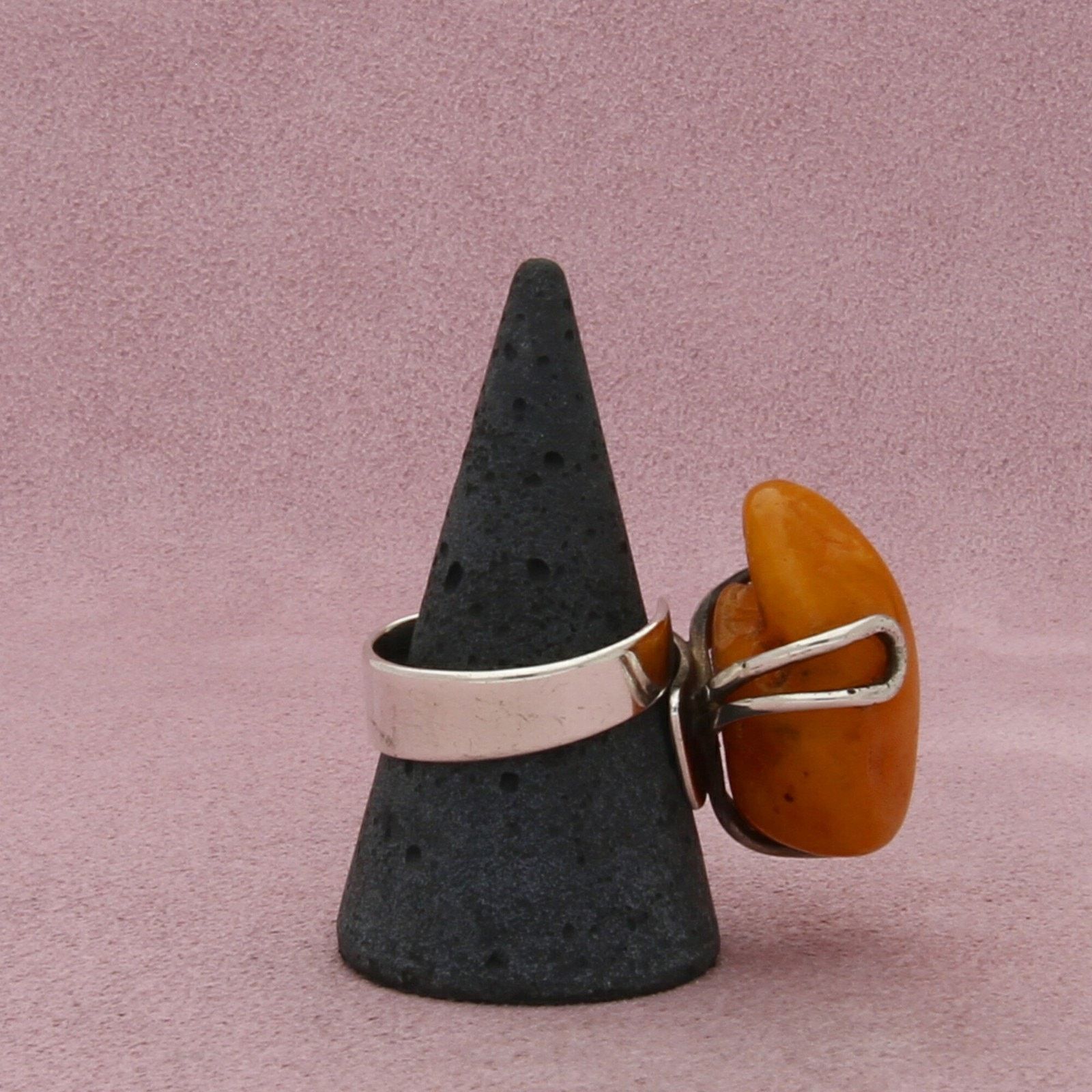 Sterling Silver sterling silver artisan butterscotch amber ring size 10 Size ONE SIZE - 5 Thumbnail