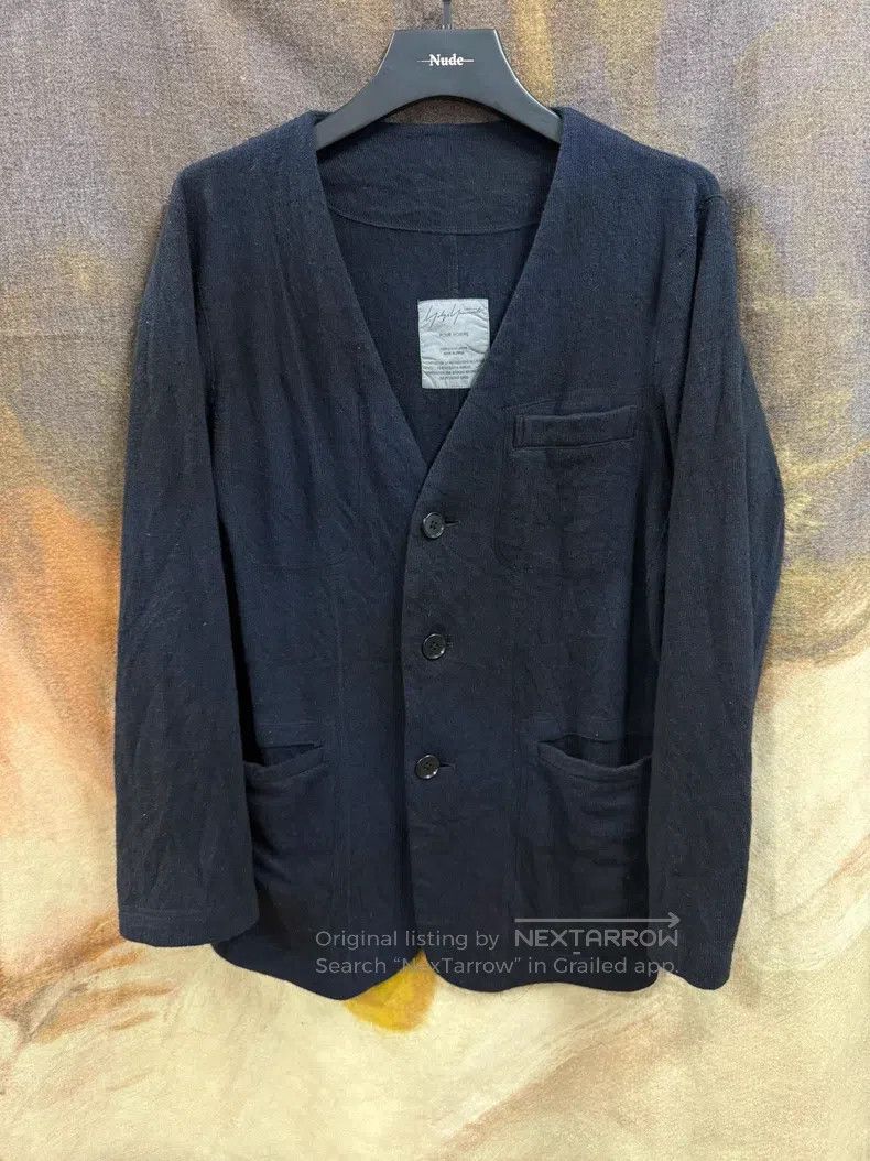 Yohji Yamamoto YOHJI YAMAMOTO Dyed Wool Cardigan Size US M / EU 48-50 / 2 - 1 Thumbnail