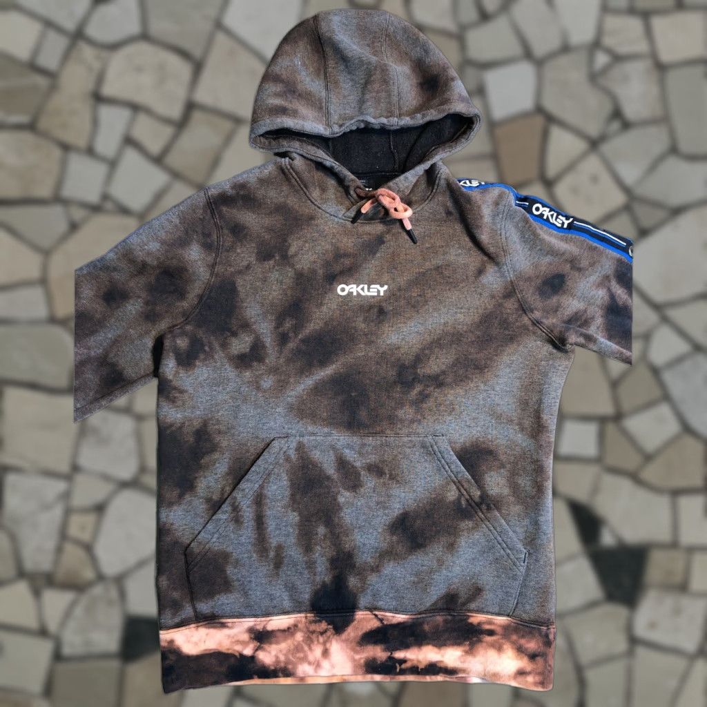 Oakley Oakley Hoodie Long Sleeve Pullover Sweatshirt S Tie Dye Acid Wash Multicolor Logo Graphic Print Hooded Pockets Men Size US S / EU 44-46 / 1 - 1 Thumbnail