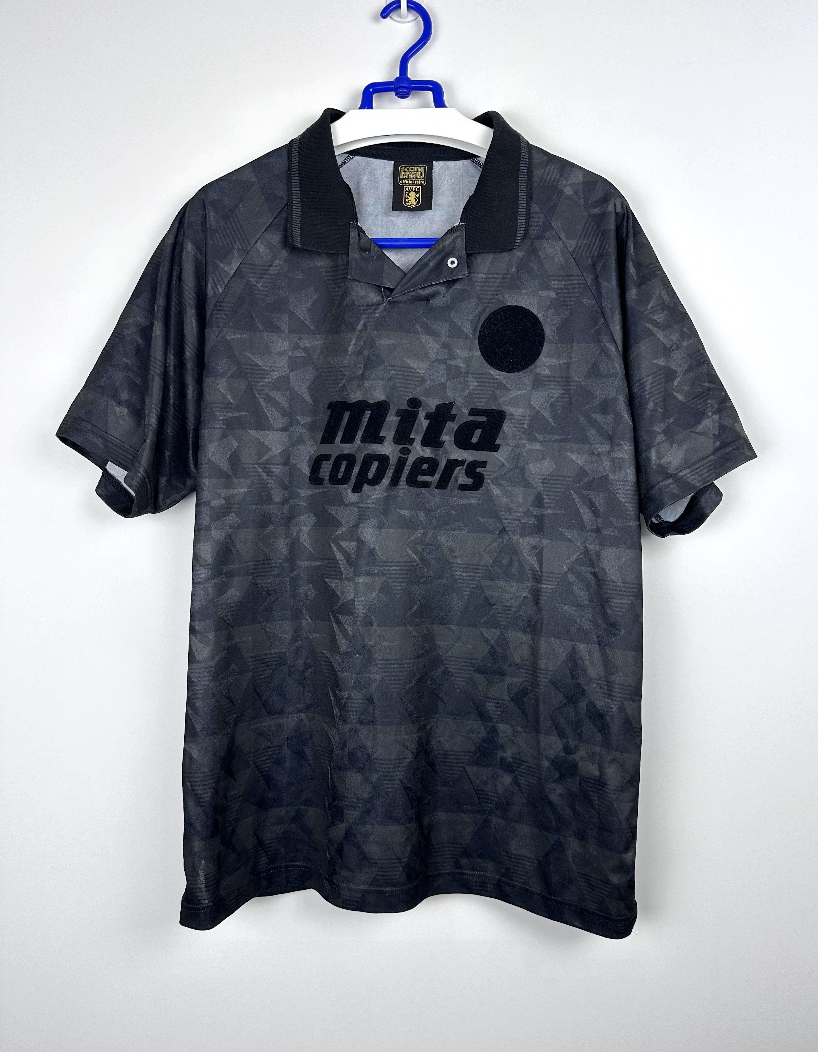 Vintage Aston Villa Score Draw Mita Copiers Sports Football Shirt Size US XL / EU 56 / 4 - 1 Thumbnail