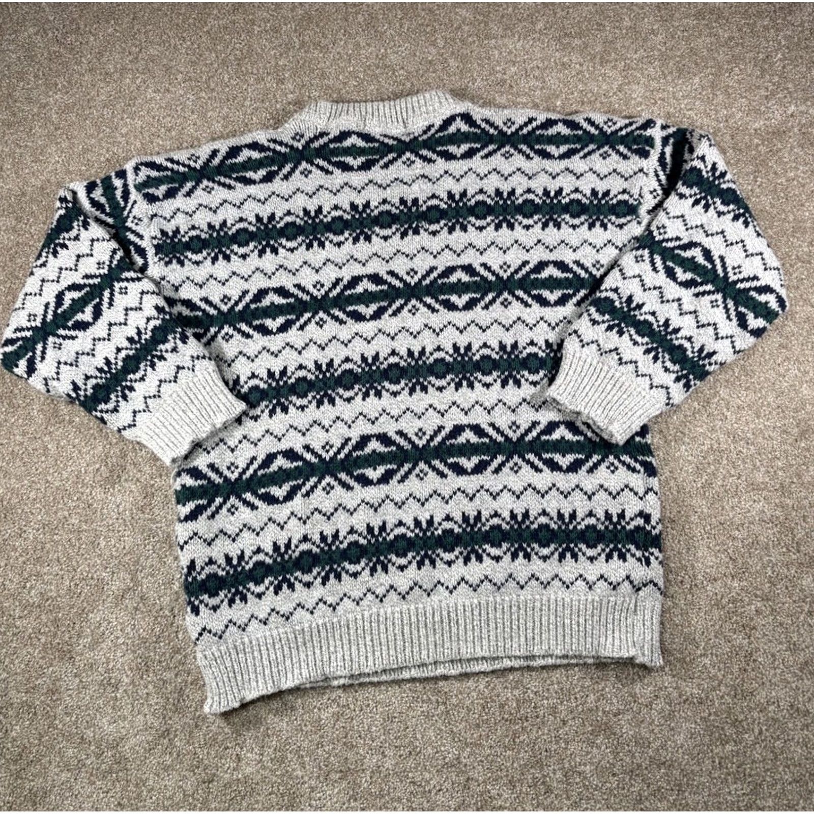 Greats VINTAGE Great Lakes Recreation Sweater Men L Fair Isle Striped USA Made Size US L / EU 52-54 / 3 - 7 Thumbnail