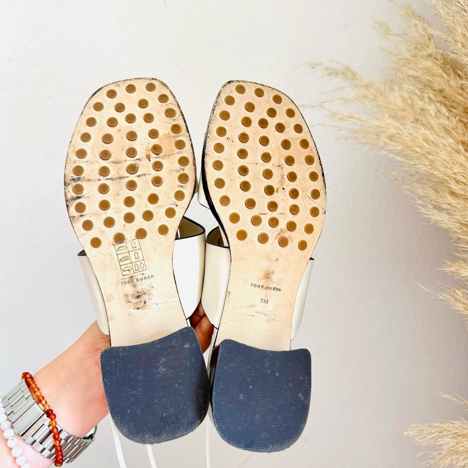 Tory Burch TORY BURCH White Lace Up Leather Block Heel $425 Sandals 7 Size US 7 / IT 37 - 3 Thumbnail
