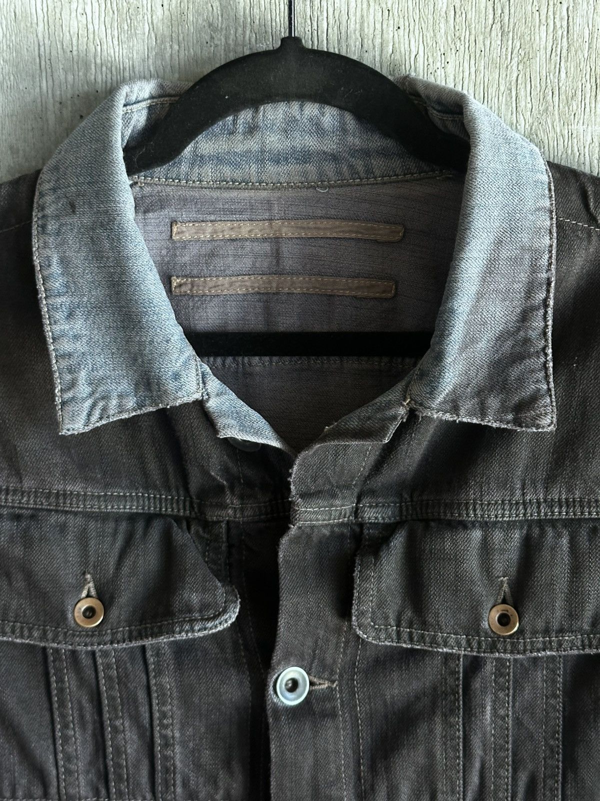 Rick Owens × Rick Owens Drkshdw RICK OWENS DENIM JACKET ARCHIVE WASHED DYE FW06 DUSTULATOR Size US M / EU 48-50 / 2 - 3 Thumbnail