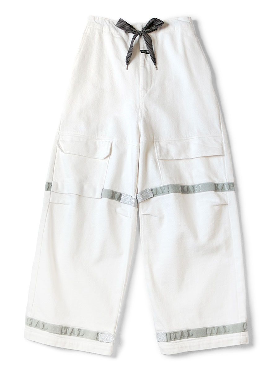 image of Kapital Strong Twist Heavy Drill Nouvelle Shuttle Pants in White, Men's (Size 32)