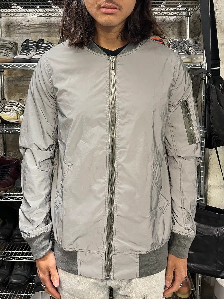 Rick Owens Rick Owens Grey Reflective Nylon Bomber Jacket Size US M / EU 48-50 / 2 - 5 Thumbnail