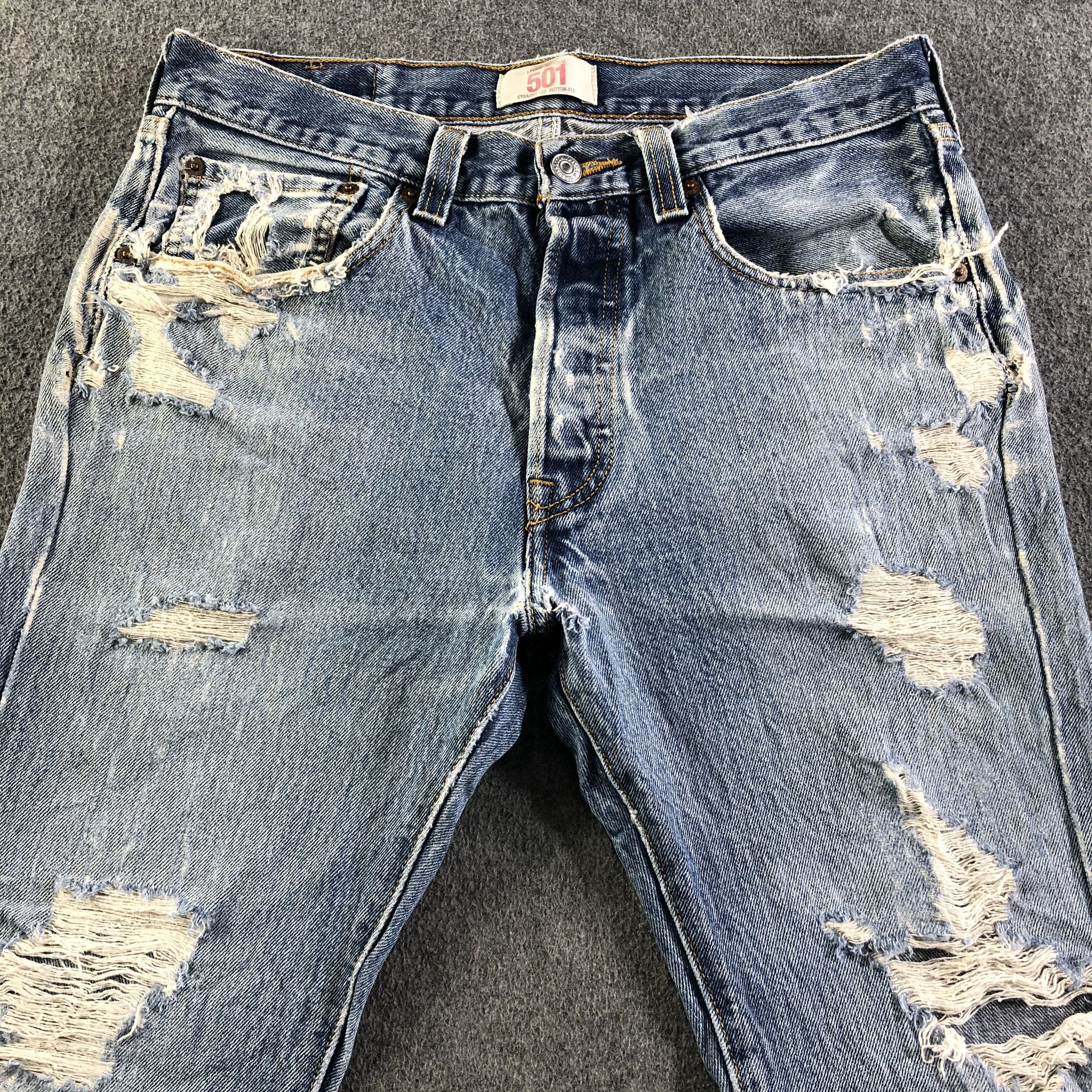 Levi's Vintage Distressed Levis 501 Jeans-J4240 Size US 31 - 3 Thumbnail