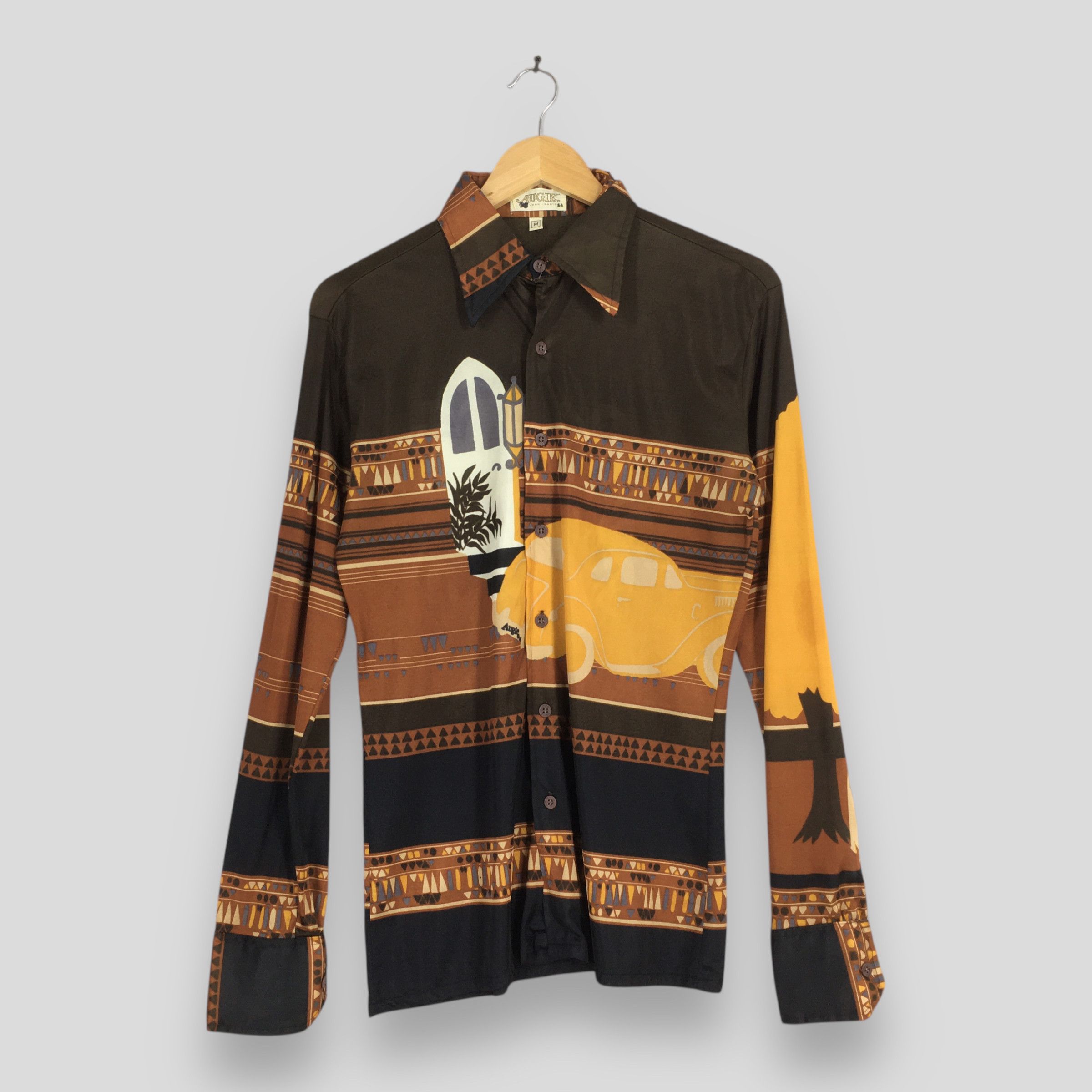 Vintage Vintage 1970s Augie Novelty Classic Car Shirt Medium Size US M / EU 48-50 / 2 - 1 Thumbnail