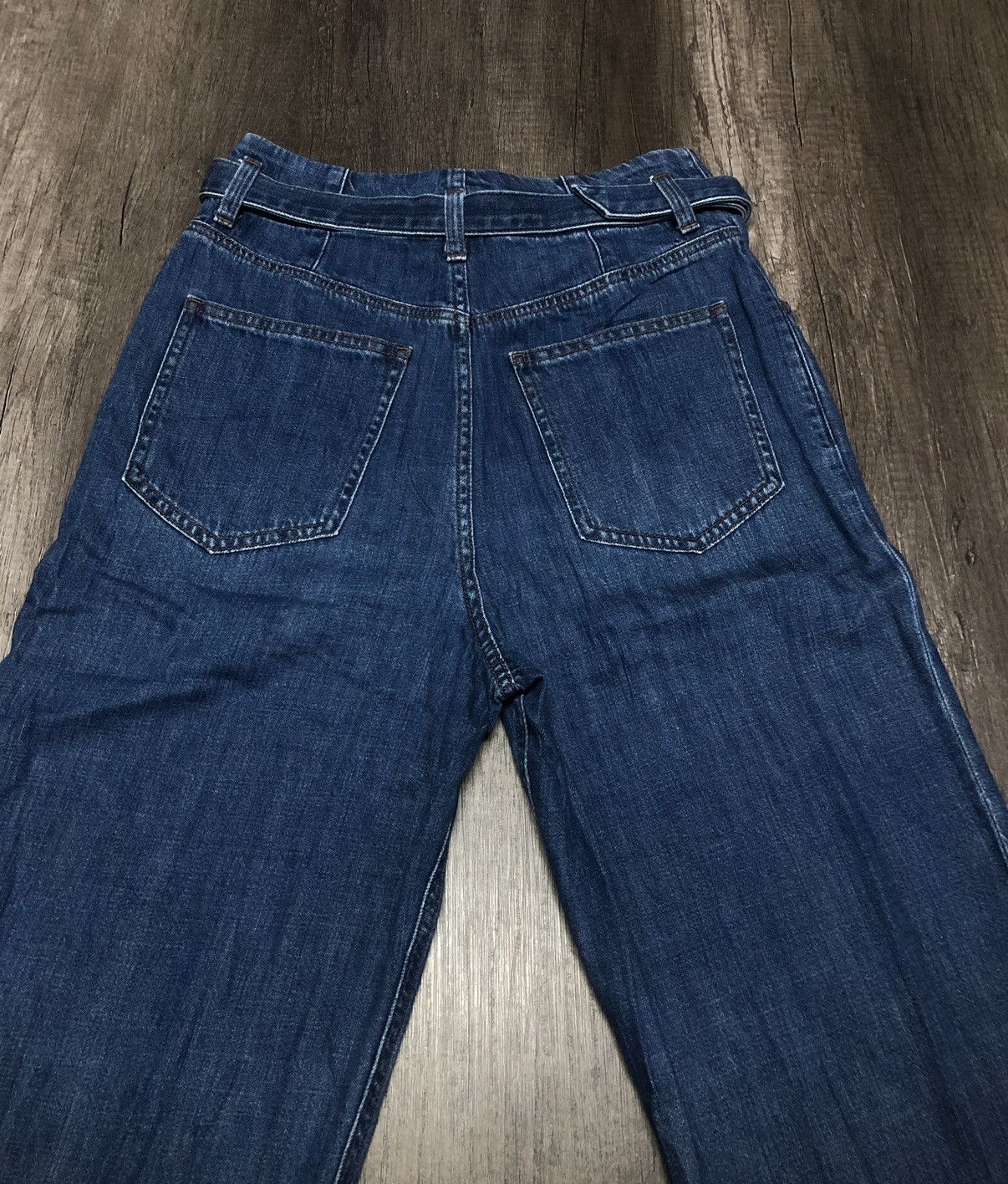 Japanese Brand × Uniqlo × Vintage Uniqlo Jeans Fit Relaxed Style Tapered With Belt (unisex) Size 28" / US 6 / IT 42 - 24 Thumbnail