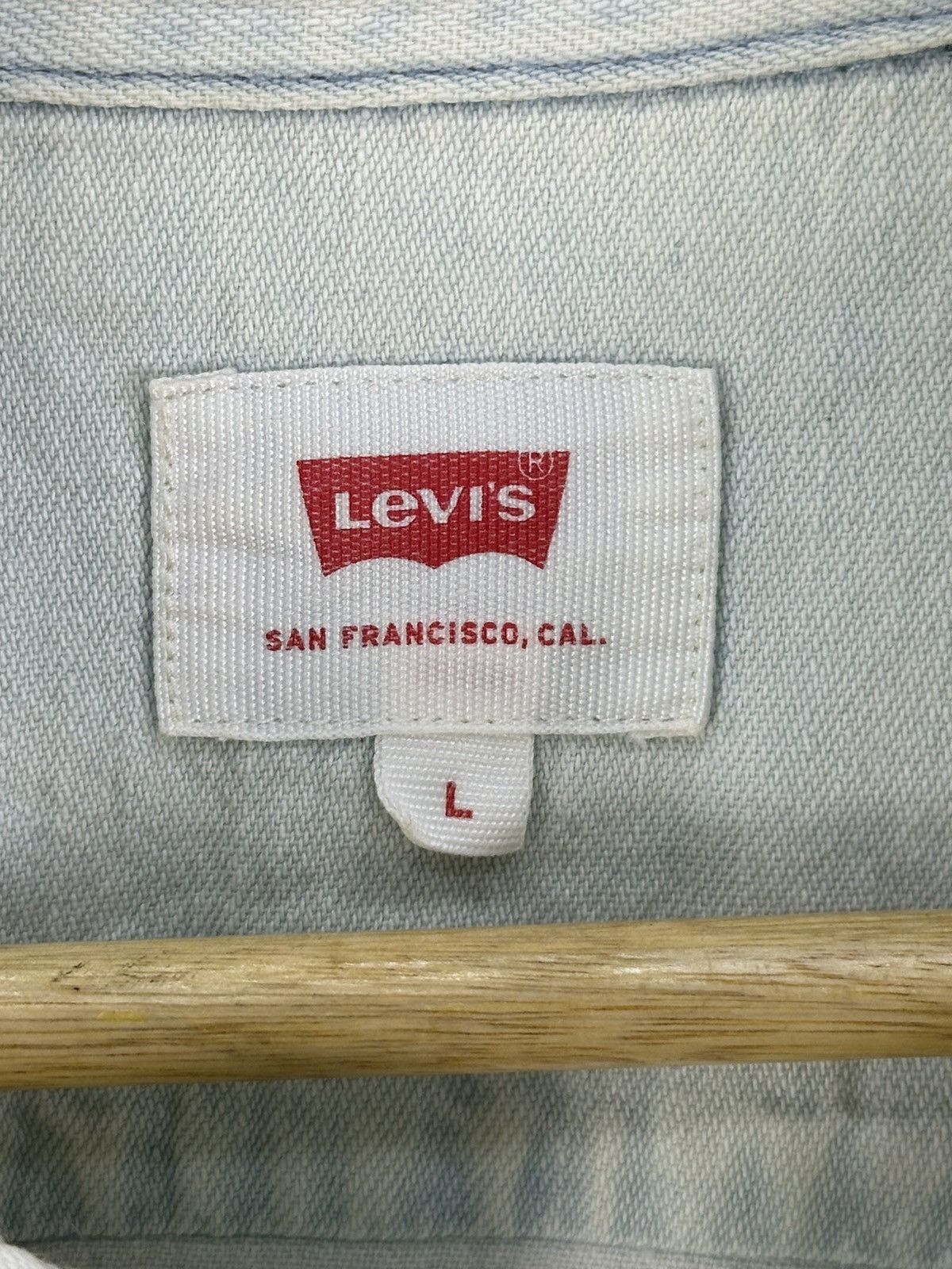 Levi's Levis White Tab Denim Worker Flannel Shirt Button Up Size US L / EU 52-54 / 3 - 12 Thumbnail