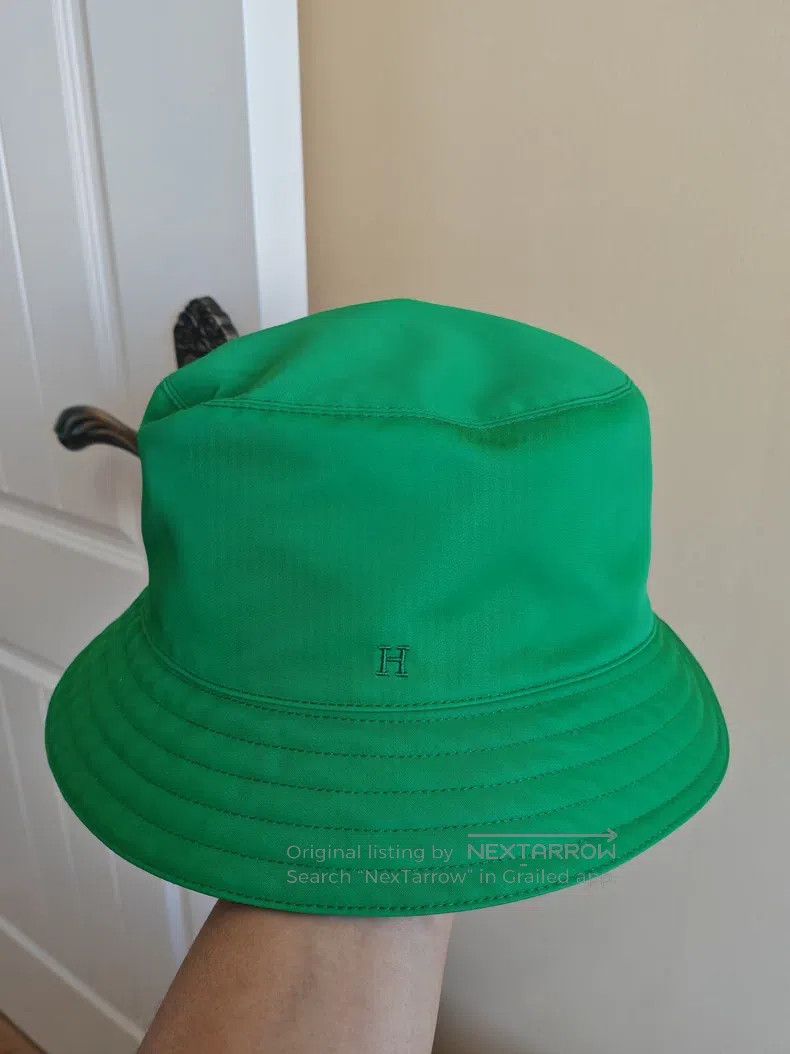 Hermes Hermes size 59 Green fisherman's hat with letter H logo Size ONE SIZE - 1 Thumbnail