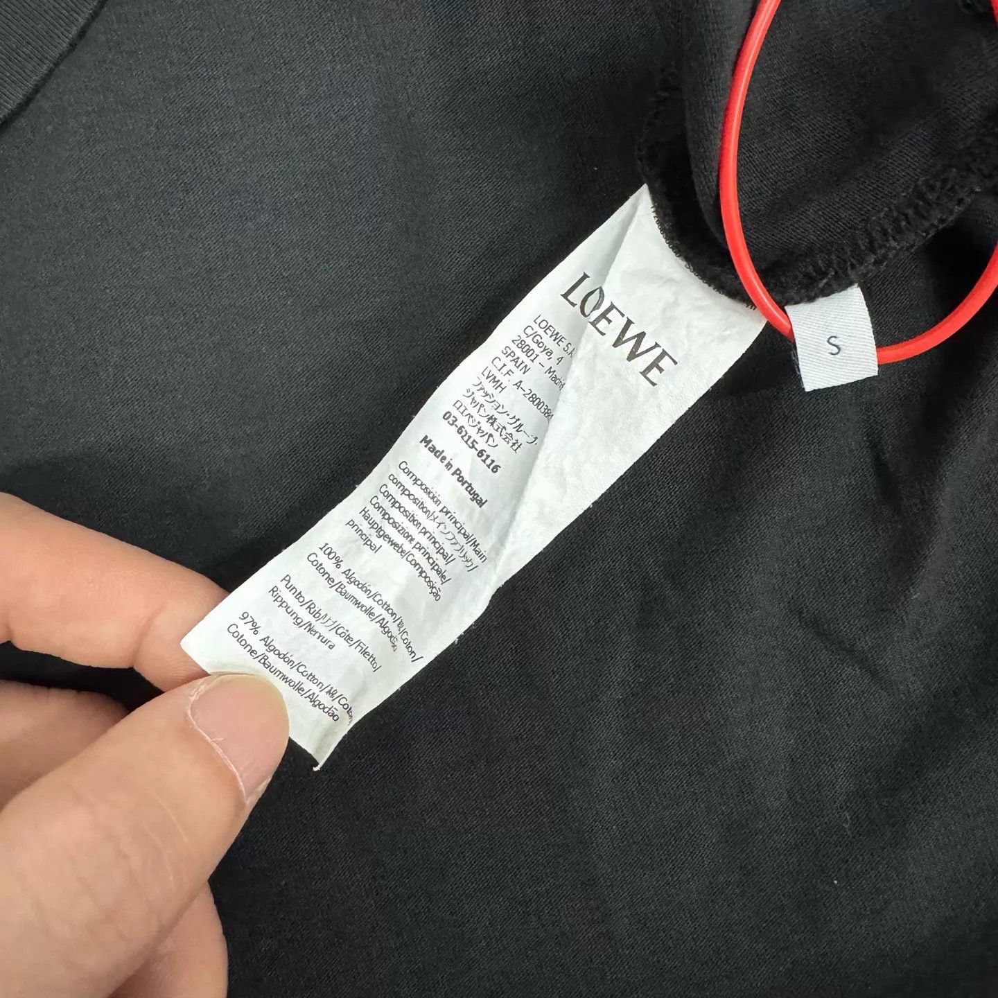 Loewe Loewe Black Embroidered Logo Short Sleeve T-Shirt S 99 New Size S / US 4 / IT 40 - 6 Thumbnail