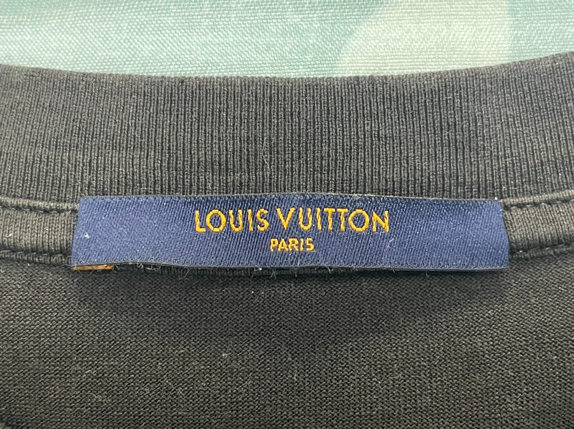 Louis Vuitton LV Black Cotton T - shirt Men's M Size US M / EU 48-50 / 2 - 3 Thumbnail