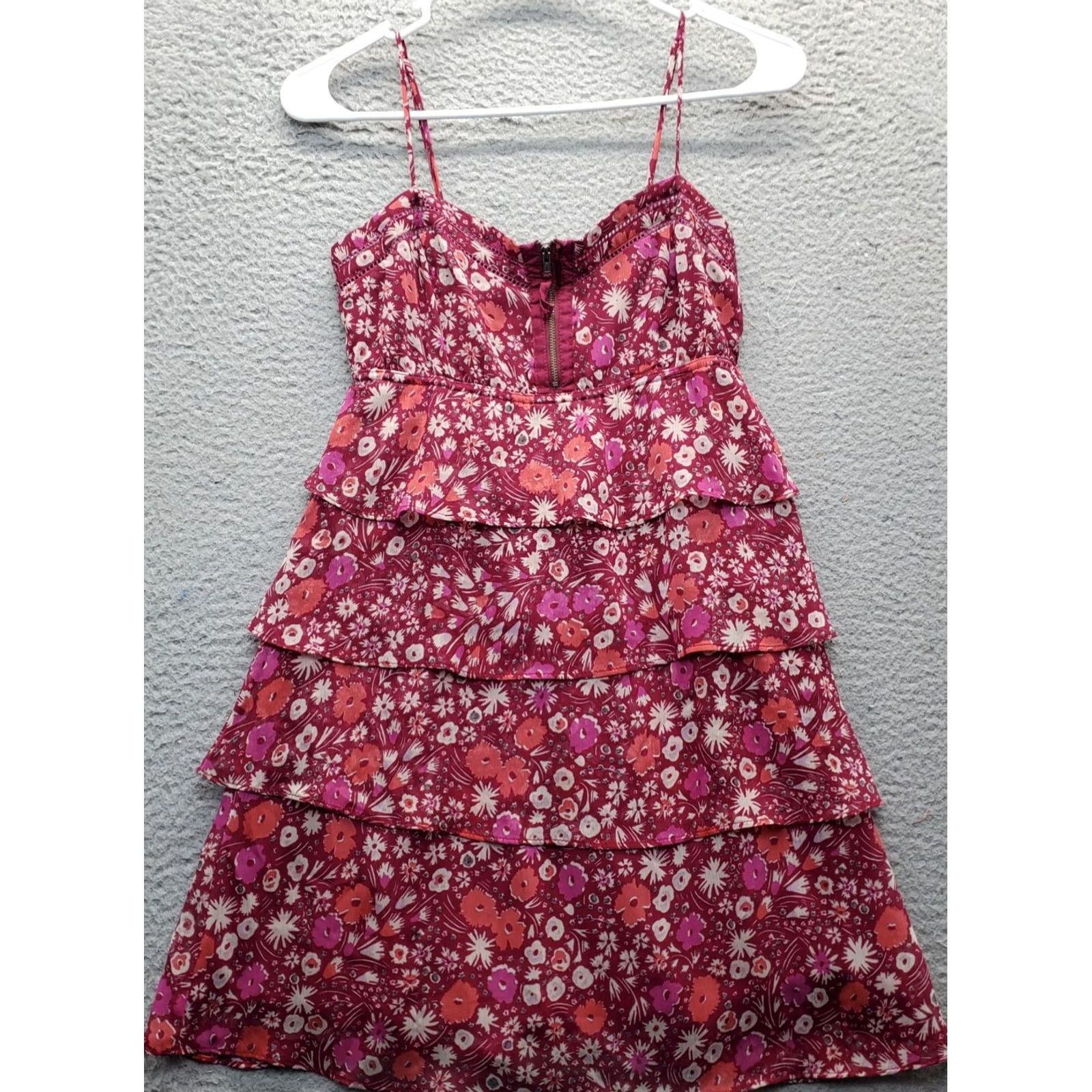American Eagle Outfitters American Eagle Outfitters Dress Women Size 2 Multicolor Floral Tiered 31.75 Length Square Neck Sleeveless Zipper Fashion Dress Size XS / US 0-2 / IT 36-38 - 2 Thumbnail