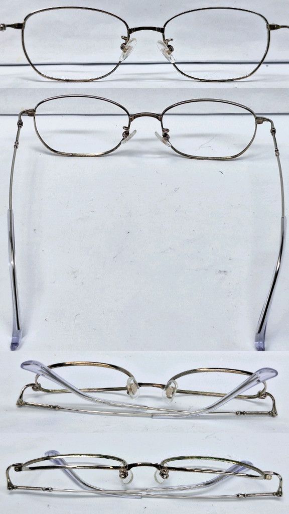 Lancel 80s LANCEL Paris Classic Oval Silver Metal Glasses Japan Size ONE SIZE - 5 Thumbnail