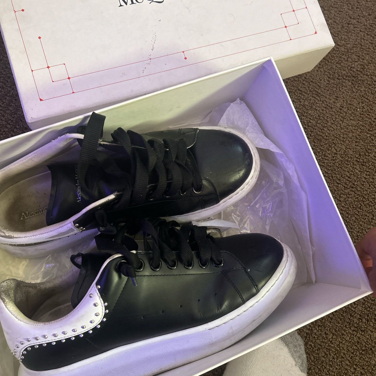 Alexander McQueen Alexander Mcqueens Black and white with Diamonds Size US 10 / EU 43 - 1 Thumbnail
