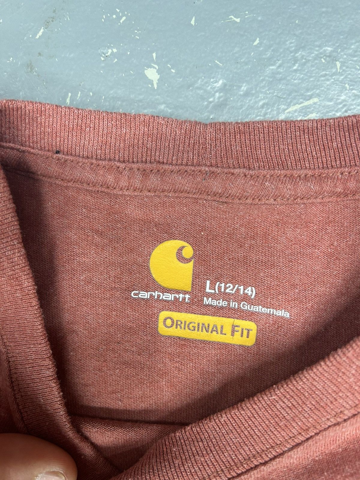 Carhartt × Vintage Crazy Vintage Y2K Essenital Salmon Carhartt Longsleeve Shirt Size US L / EU 52-54 / 3 - 2 Thumbnail