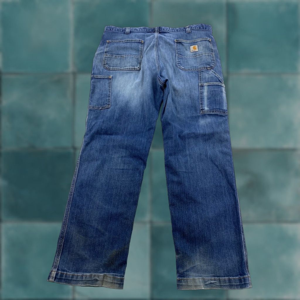 Carhartt Carhartt Jeans Mens Size 40x30 Blue Denim Straight Belt Loops Regular Inseam 30 in Mens Ready Size US 40 / EU 56 - 1 Thumbnail