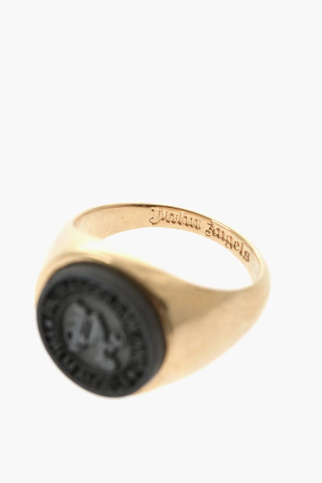 Palm Angels og1mm0326 Size: 62 / Gold-Tone Brass Signet Ring in Gold Size ONE SIZE - 3 Thumbnail