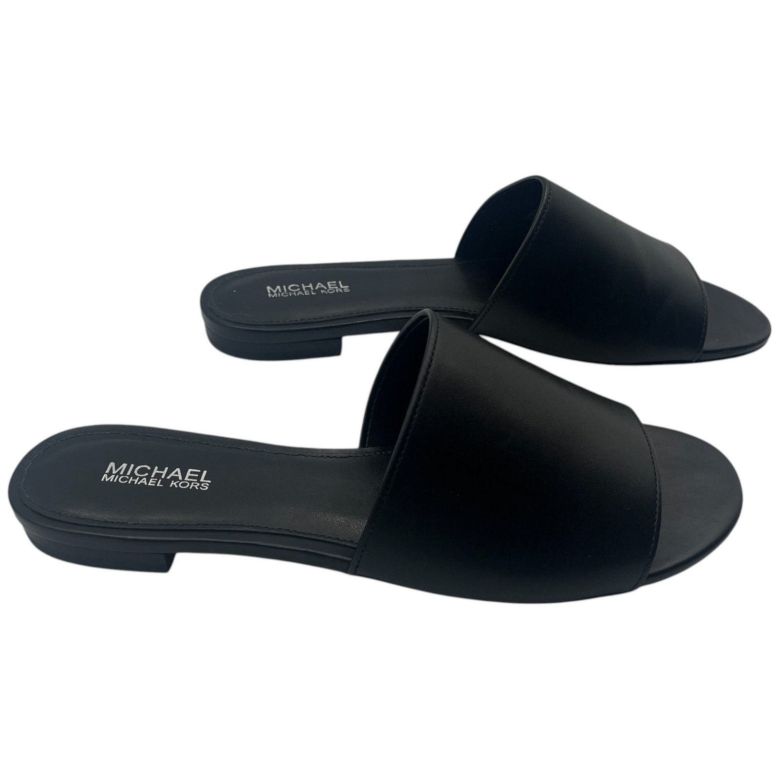 Michael Kors Michael Kors MK Shelly Leather Slides Flat Sandals Black 6M Size US 6 / IT 36 - 5 Thumbnail