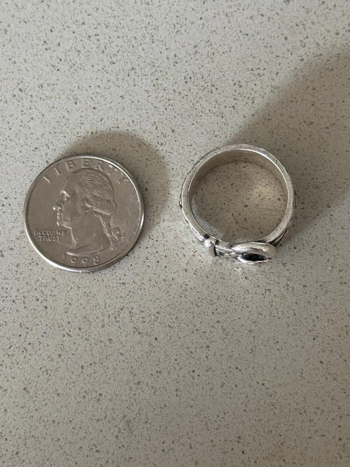 Designer Retired James Avery Buckle Ring Sterling Silver l Size 8 Size ONE SIZE - 4 Thumbnail