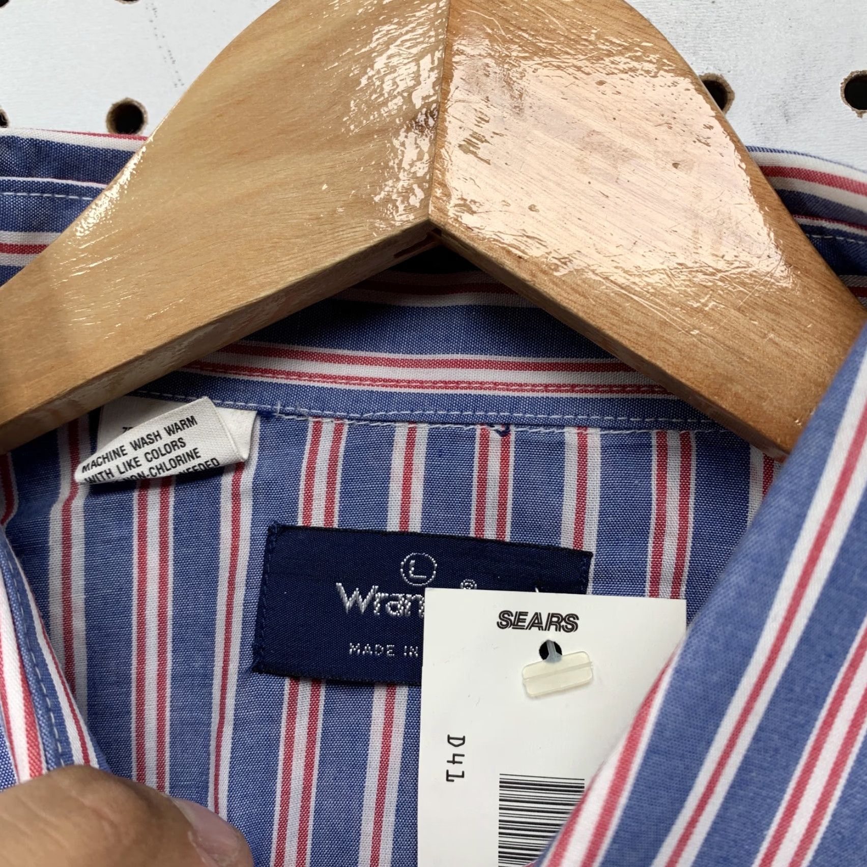 Wrangler NEW Wrangler Western Pearl Snap Shirt Mens Large Blue Short Sleeve NWT Size US L / EU 52-54 / 3 - 2 Thumbnail