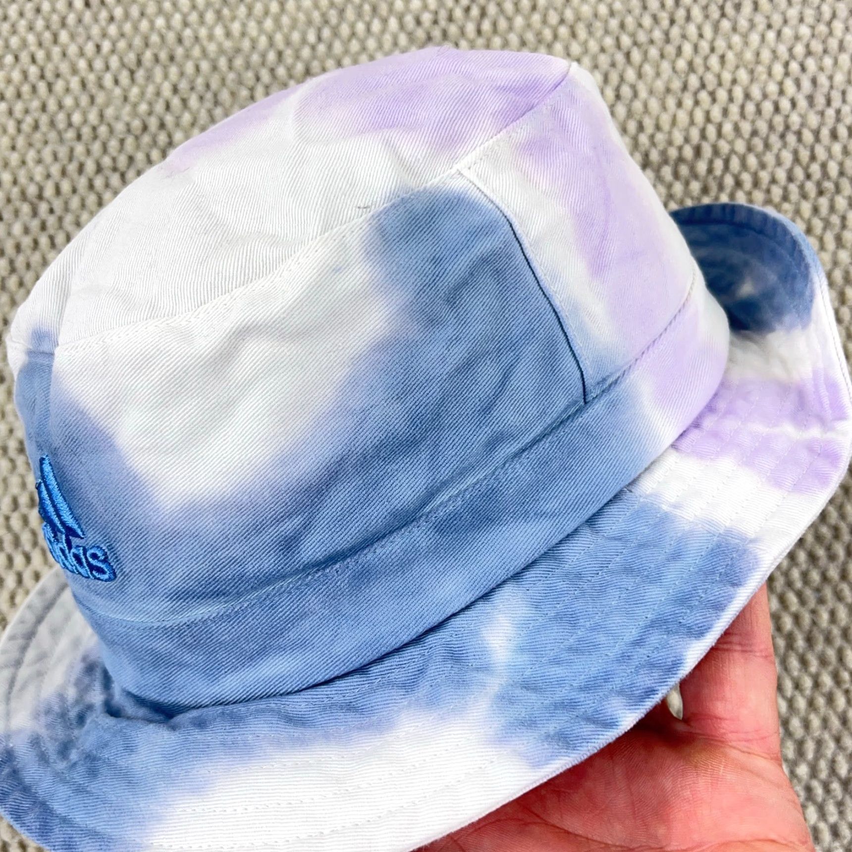 Adidas Adidas Bucket Hat Cap Multicolor Blue Purple Tie Dye Adult mens Rainbow Logo Outdoor Sports Casual Bucket Hat Size ONE SIZE - 5 Thumbnail