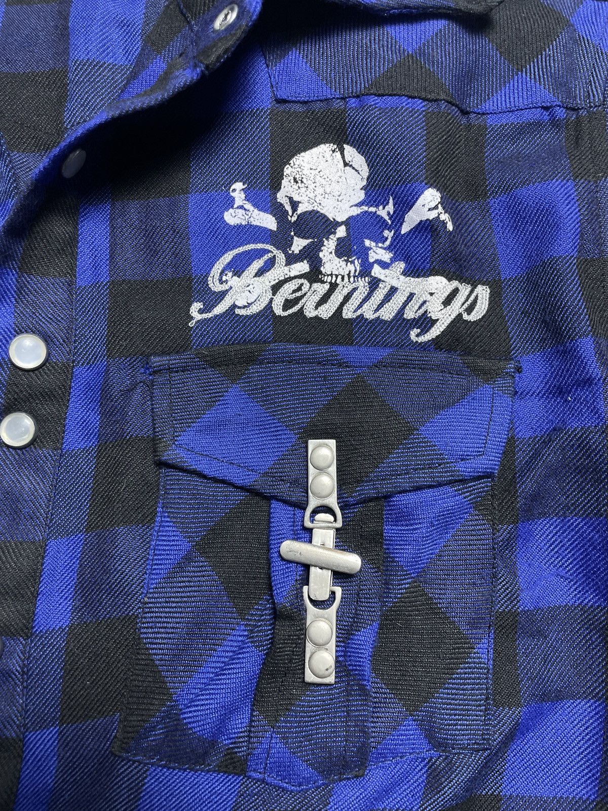 KMRii 2000’s Berning Sho - Vkei Style Poem Skull Logo Button Shirt Size US M / EU 48-50 / 2 - 14 Thumbnail