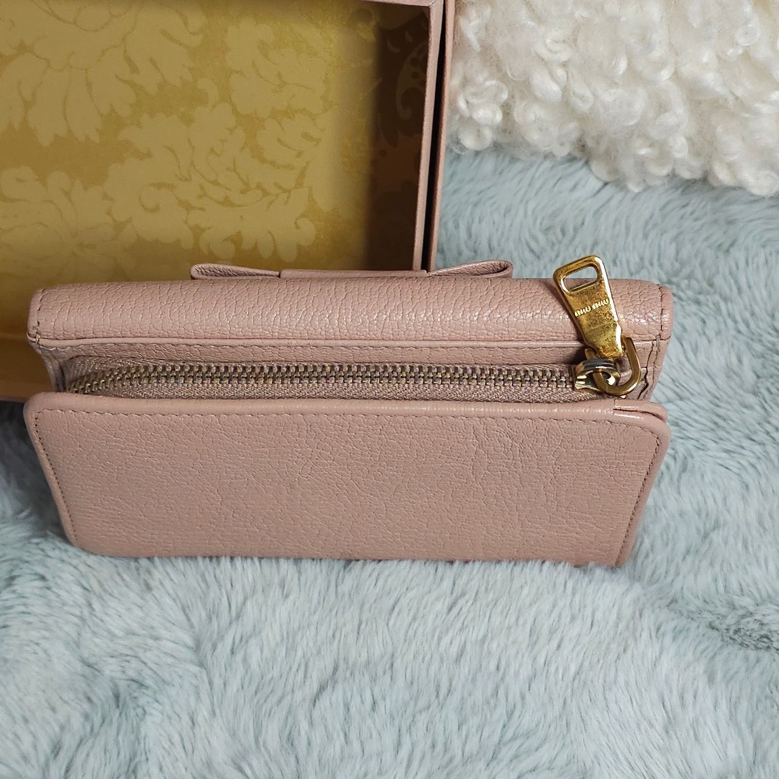 Miu Miu **Authentic**Miu Miu Trifold Wallet Madras Fiocco Orchidea Size ONE SIZE - 7 Thumbnail