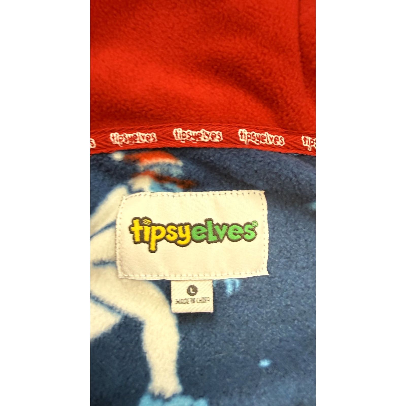 Yeti Tipsy Elves Pajama One-piece Mens Large Blue Fleece Hooded Yeti Christmas Snow Size US L / EU 52-54 / 3 - 4 Thumbnail
