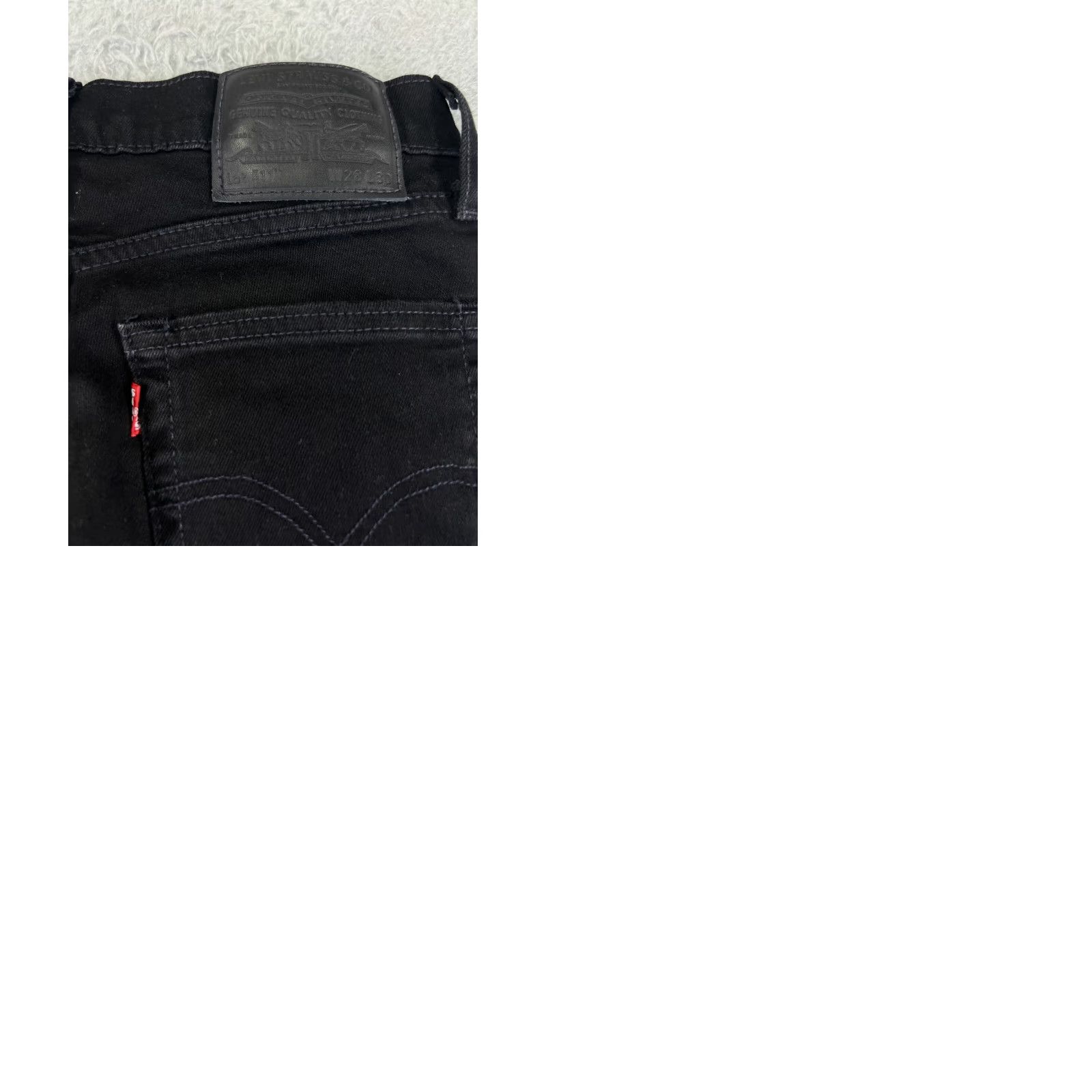 Levi's Levis Jeans Regular 511 Levi's 500 Series 29 Black Denim 28x30 Cotton Blend Zip 5-Pocket Mens Jeans Size US 29 - 11 Thumbnail
