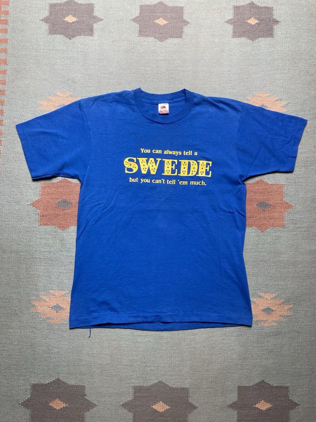Fruit Of The Loom × Vintage VTG 90s t shirt you can always tell a Swede funny novelty L Size US L / EU 52-54 / 3 - 1 Thumbnail
