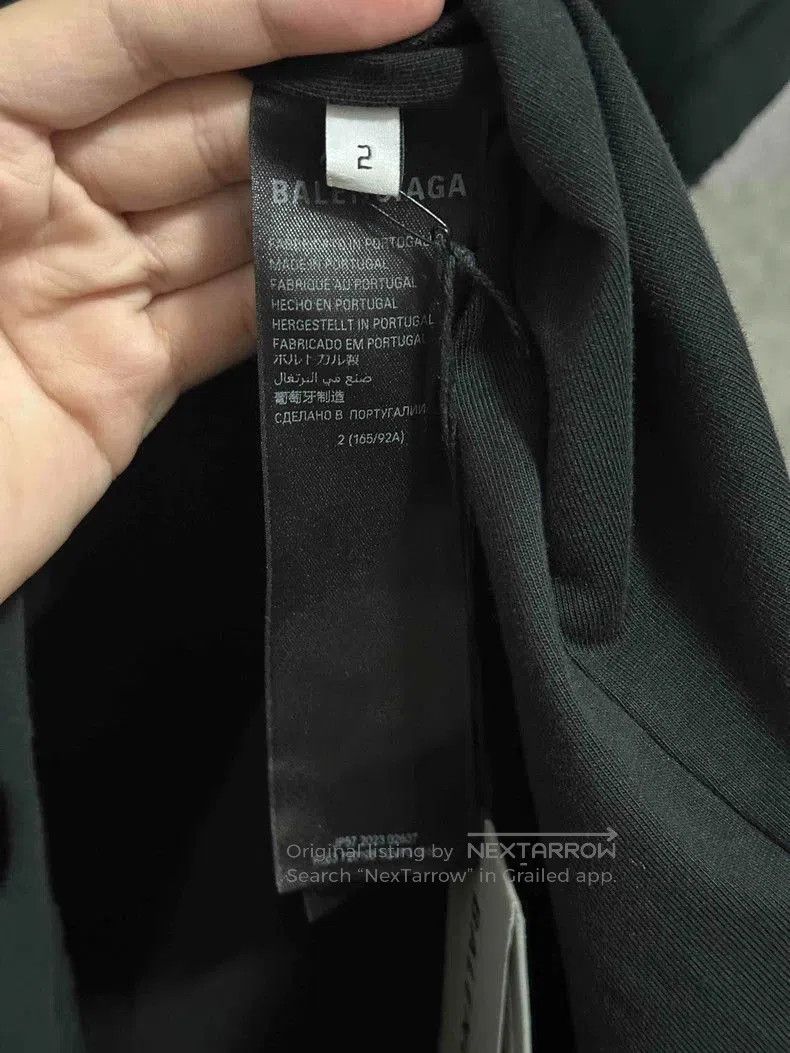 Balenciaga Balenciaga 24FW Embroidered Logo Distressed T-Shirt. Size US XXL / EU 58 / 5 - 3 Thumbnail