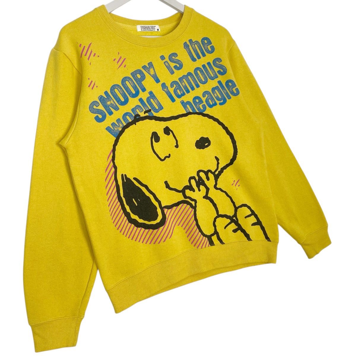 Vintage Vintage Peanuts Snoopy Yellow Big Logo Pullover Jumper SizeM Size US M / EU 48-50 / 2 - 3 Thumbnail