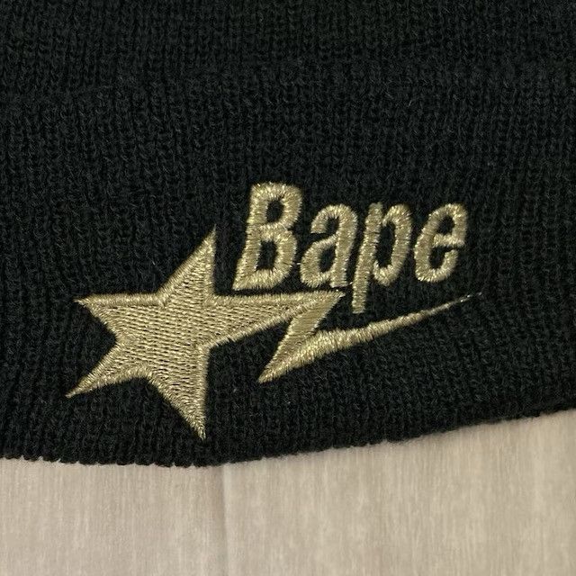 Bape BAPE STA LOGO beanie knit cap black gold a bathing ape star Size ONE SIZE - 2 Thumbnail