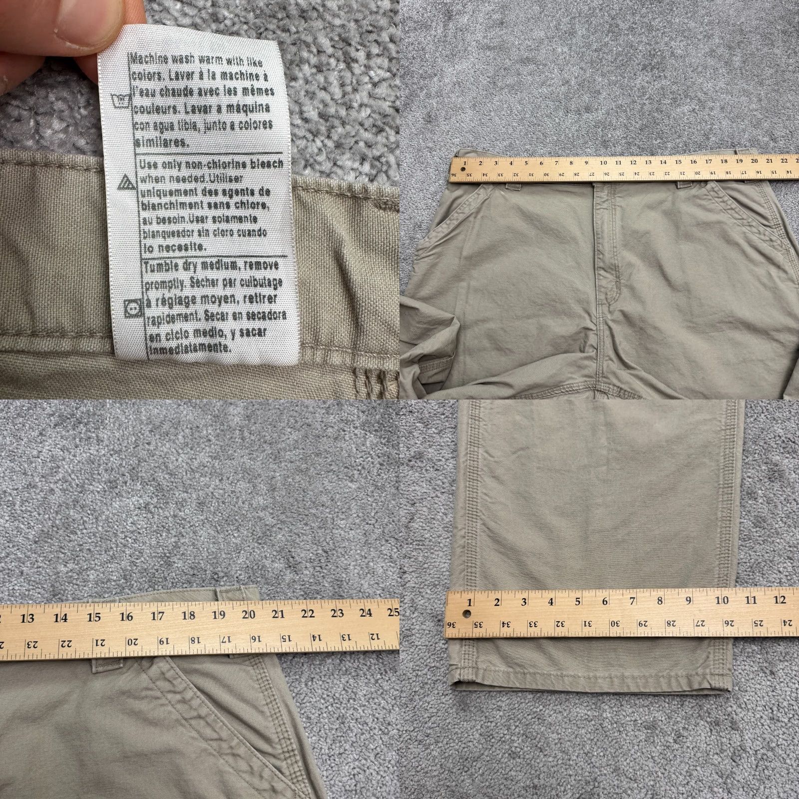 Carhartt Carhartt Dungaree Fit Carpenter Pants Mens 42x30 Tan Brown Cotton Straight Work Size US 42 / EU 58 - 8 Thumbnail