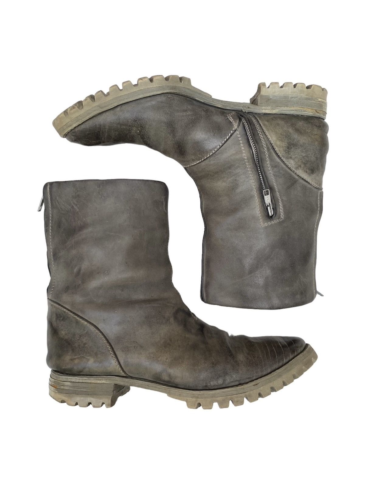Carol Christian Poell CCP AW05 SAFE Double-Zip Tank Sole Horse Leather Boots Size US 11 / EU 44 - 9 Thumbnail