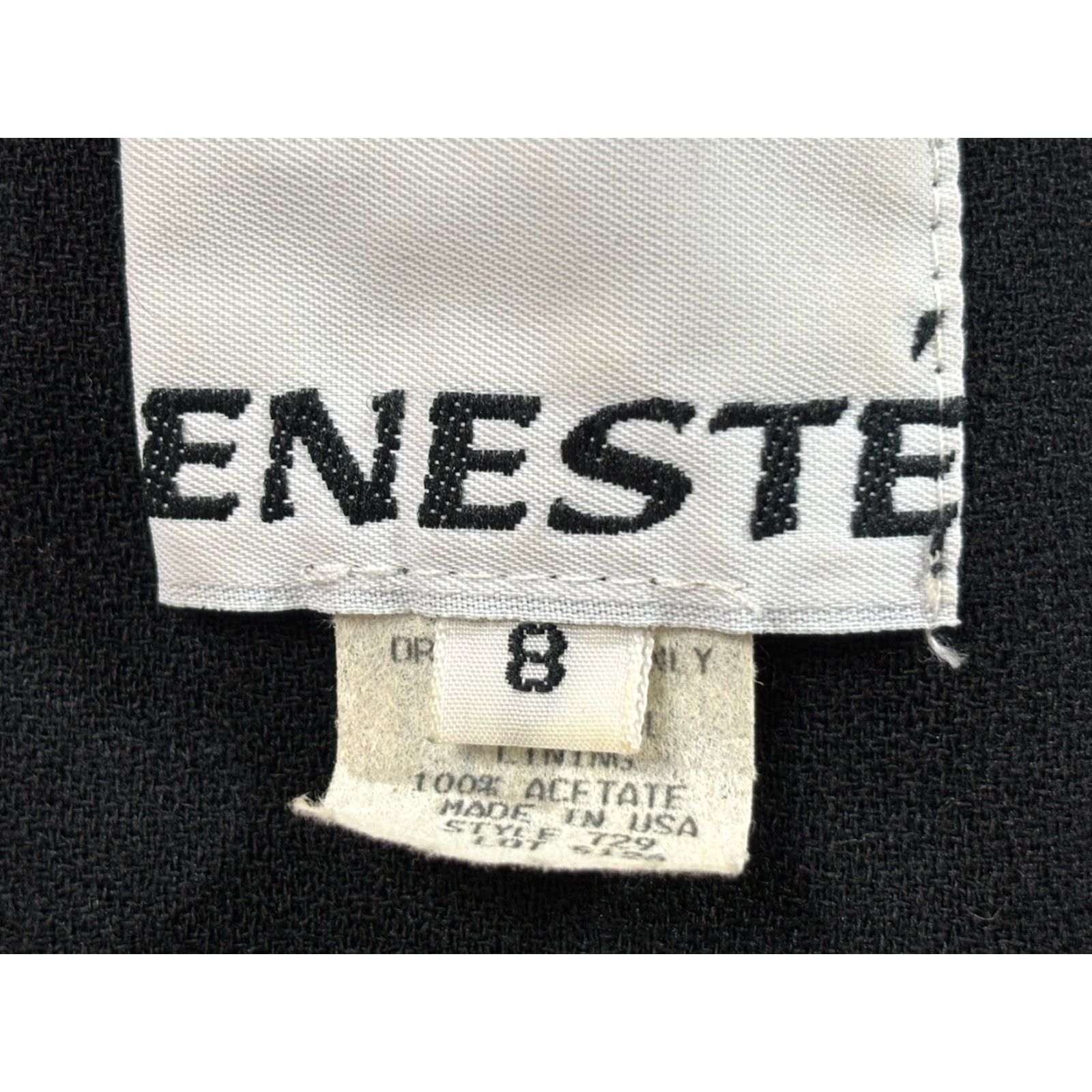 Vintage VINTAGE Eneste Wool Dress Womens 8 Shift Large Gold Buttons 80s Minimalist Black Wool 1980s Mens? Ladies? Size M / US 6-8 / IT 42-44 - 7 Thumbnail