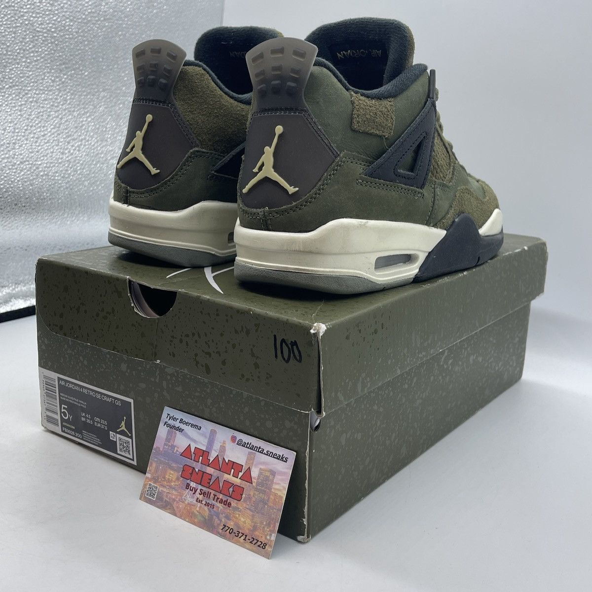 Jordan Brand Air Jordan 4 olive Size US 5 / EU 37 - 5 Thumbnail