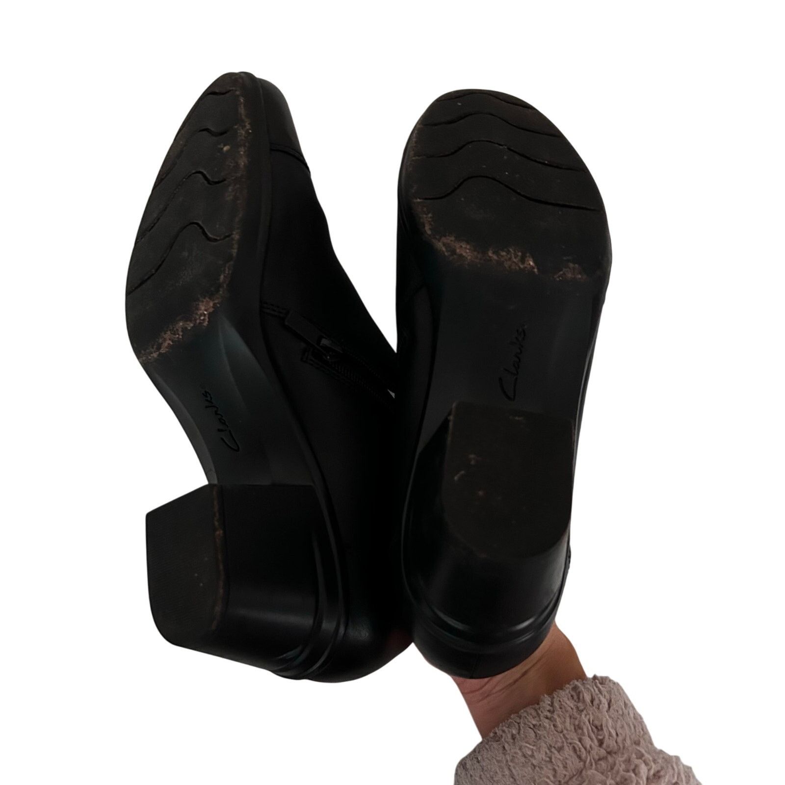 Clarks Clarks Emslie Warren Black Leather Heeled Loafers Sz 10 Size US 10 / IT 40 - 6 Thumbnail