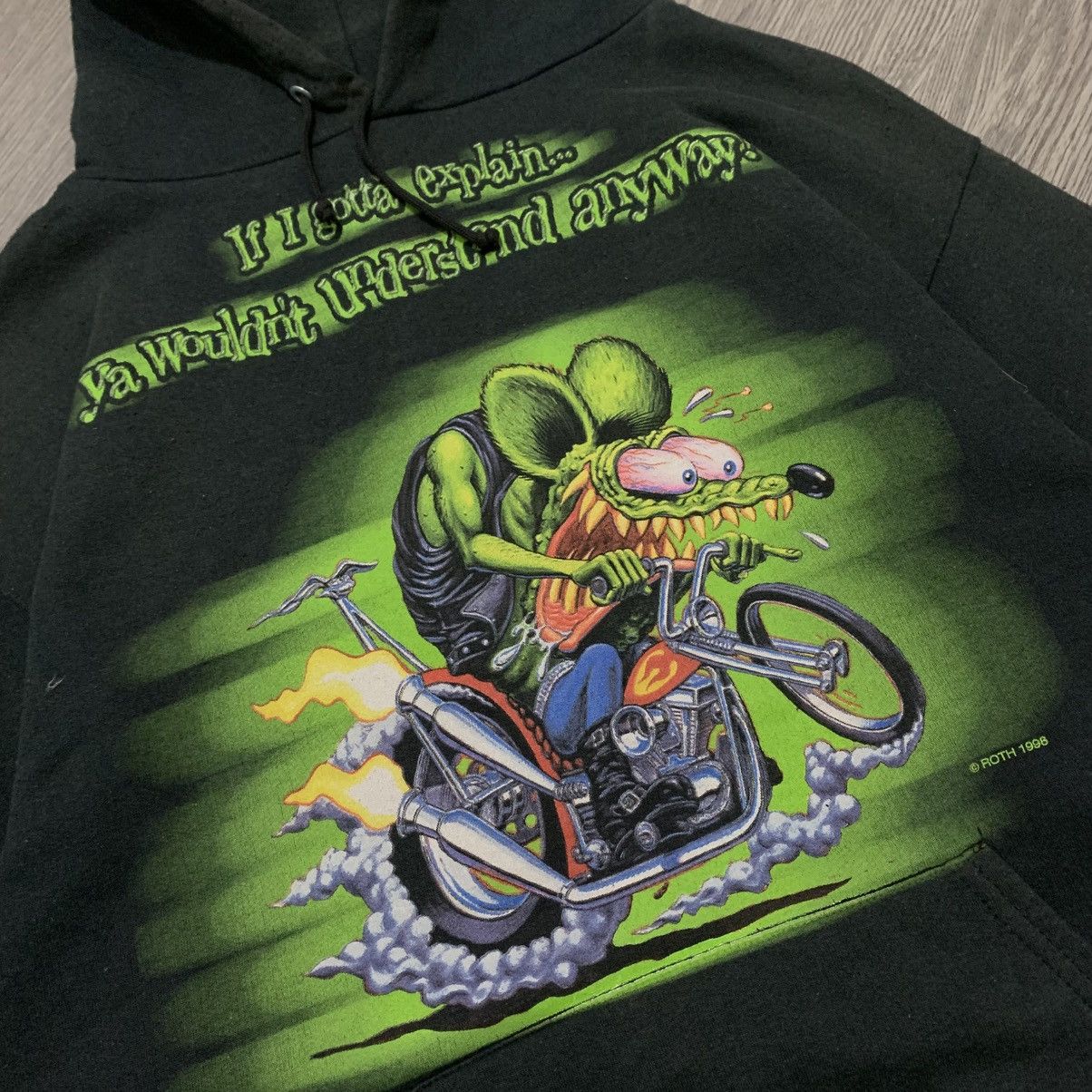 Vintage VINTAGE RAT FINK HOODIE Size US M / EU 48-50 / 2 - 3 Thumbnail