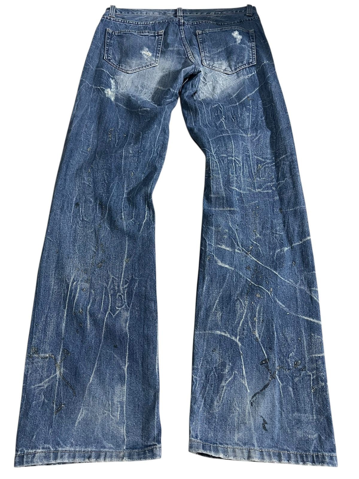 If Six Was Nine Flare Jean Nylaus Clothing Distress Claw Faded Super Rare🔥 Size US 33 - 2 Thumbnail