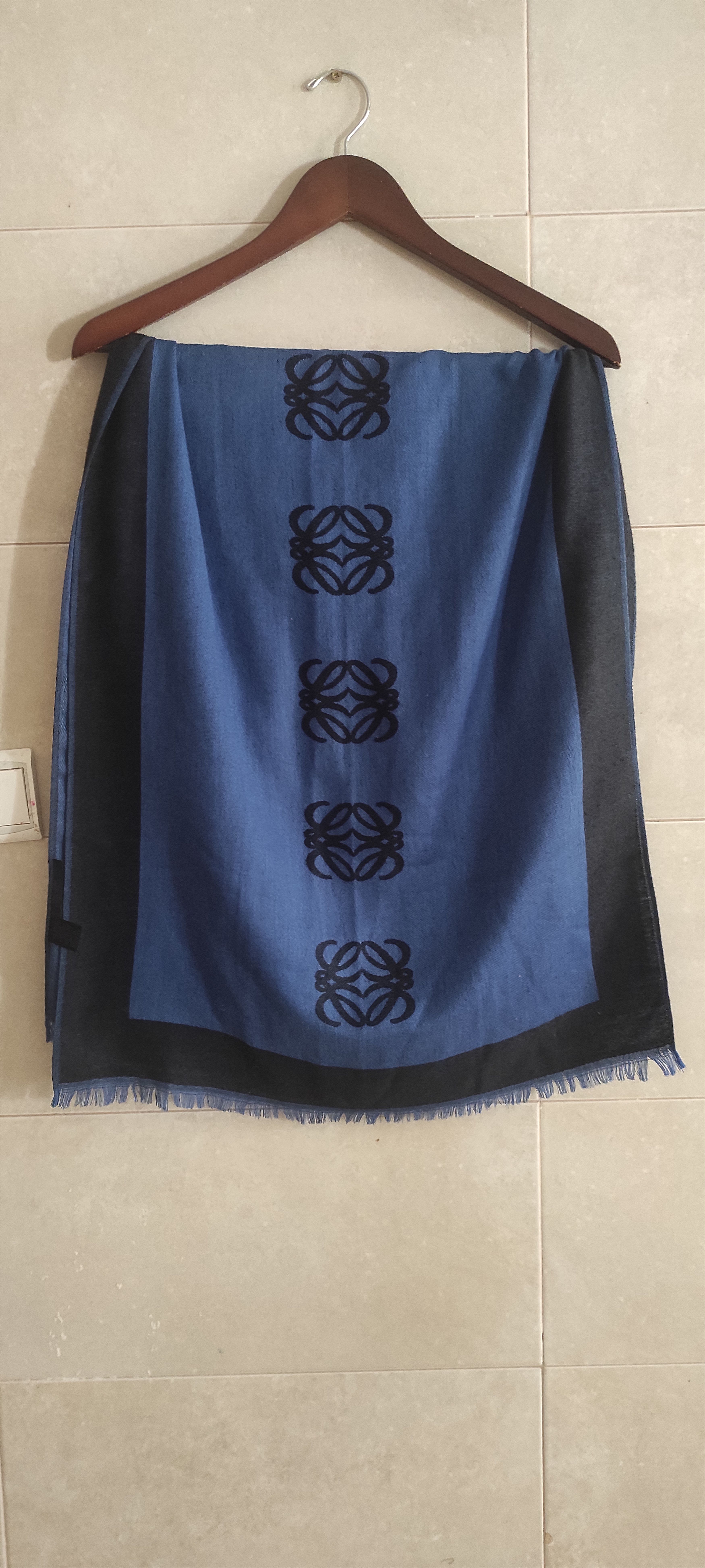 Loewe Loewe Women's Plaid Wool & Silk Blend Anagram Scarf Size ONE SIZE - 9 Thumbnail