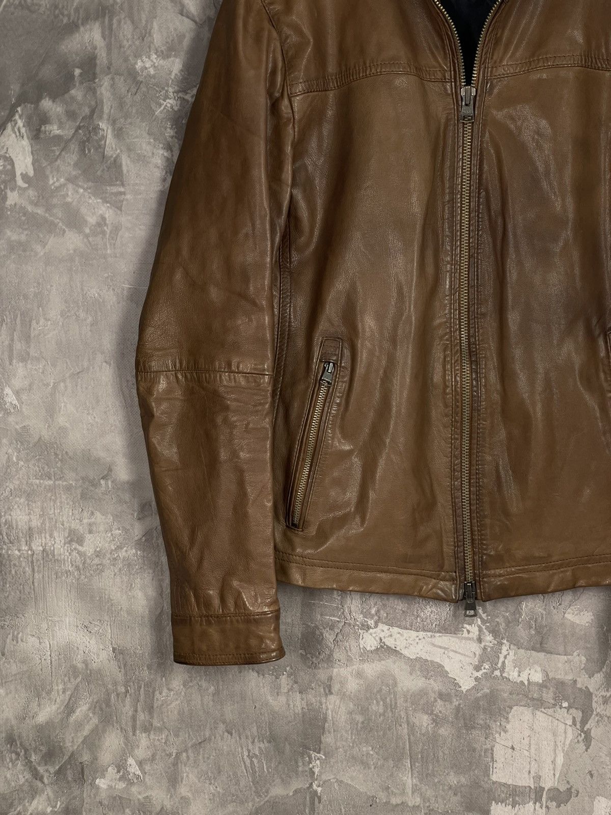 Tommy Hilfiger Vintage Tommy Hilfiger Brown Leather Jacket 1990 Size L Size US L / EU 52-54 / 3 - 5 Thumbnail