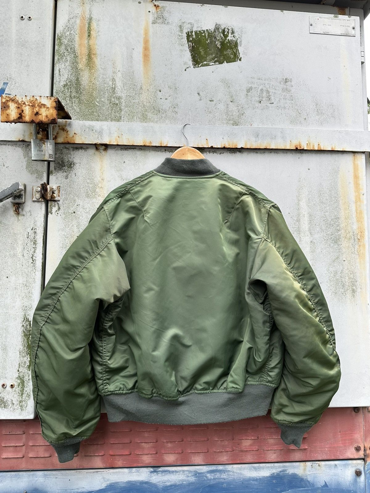 Vintage 🪖Vintage MA-1 Man Intermediate Bomber Jacket Made In USA Size US L / EU 52-54 / 3 - 9 Thumbnail
