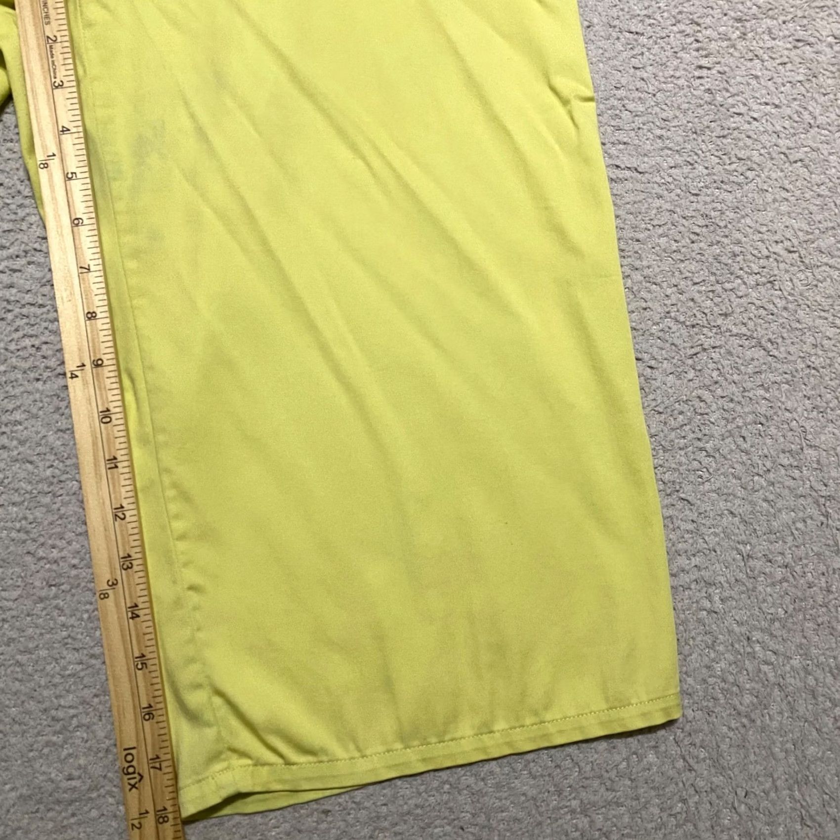 Vintage Chico's Pants Womens XL Yellow Solid Wide Leg Capri High Rise Outdoor Walking Size 40" / US 18 - 5 Thumbnail