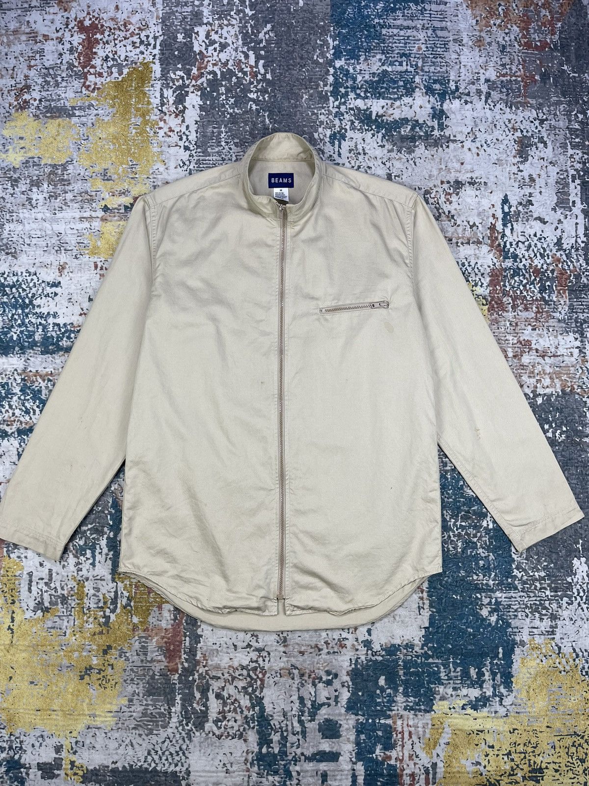 Beams Plus Vtg BEAMS Casual Zipper Overshirt Jackets Size US S / EU 44-46 / 1 - 1 Thumbnail