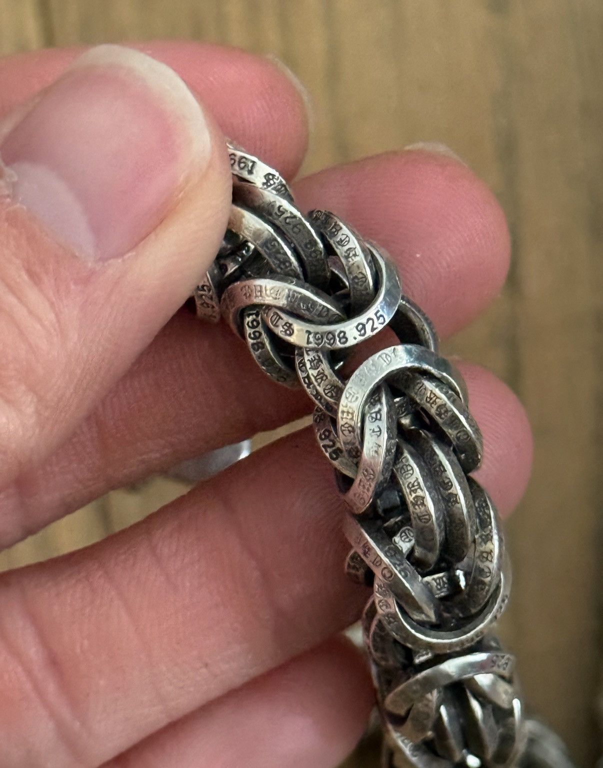 Chrome Hearts Interweave B Chain Wallet Rings Chain w Lobster Clasp Size ONE SIZE - 21 Thumbnail