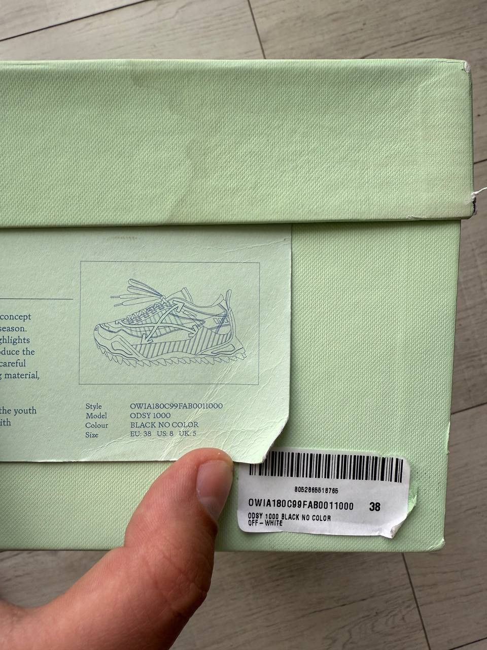 Off-White OFF WHITE ODSY 1000 BLACK PURPLE Size US 8 / IT 38 - 7 Thumbnail